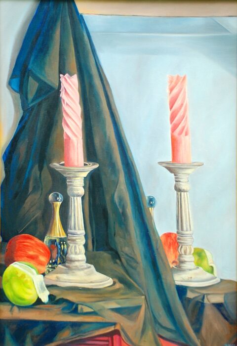 Pink Spiral Candles