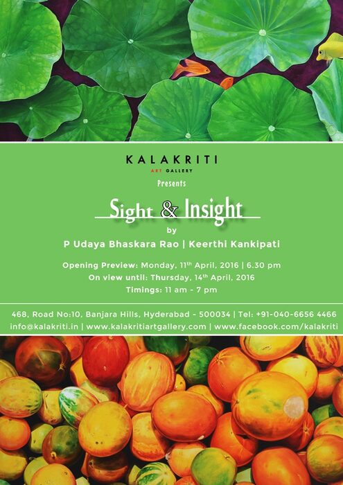 Sight and Insight exhibition, Kalakriti Art Gallery